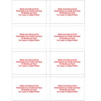 Paper Card Stock Credit Card Size